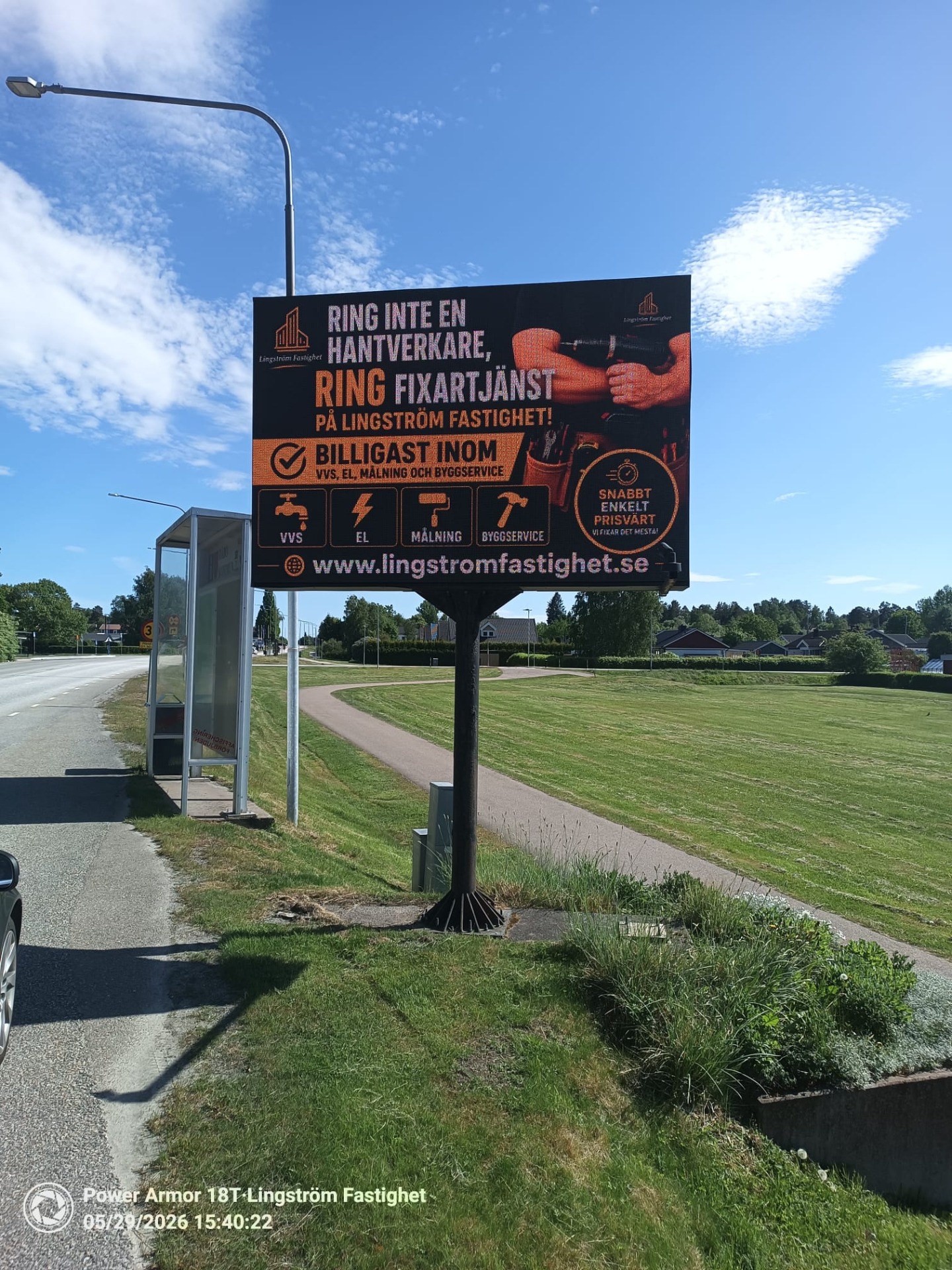 Reklam för oss i centrala Bålsta